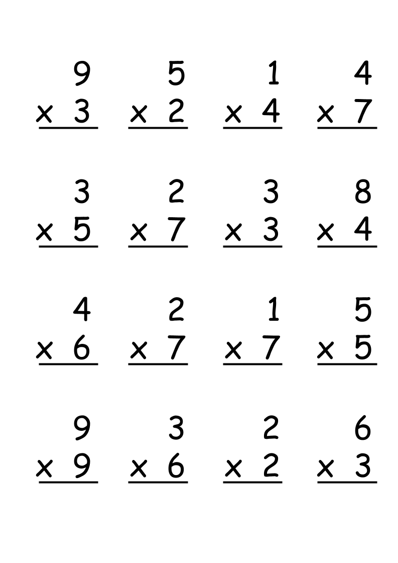 Multiplication Worksheets For Grade 1 With Pictures
